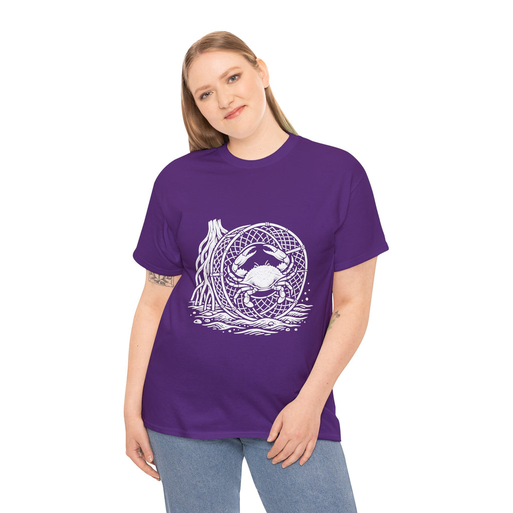 Crab Crew Graphic Tee — "Hauling Rebels Blue Crab Crew" Cotton T-Shirt