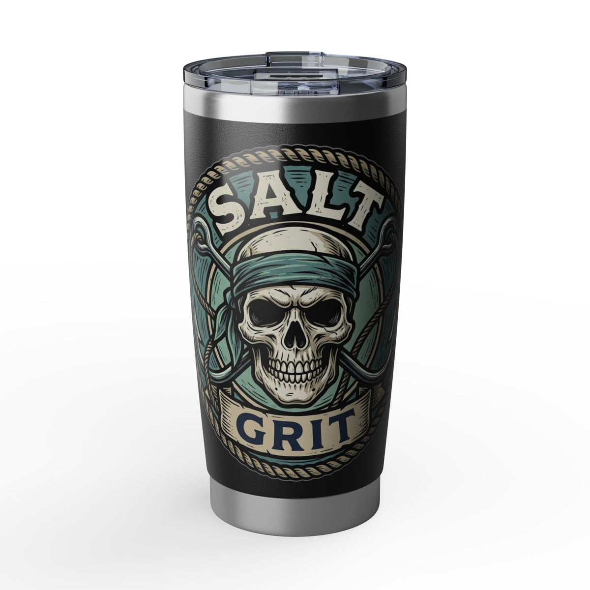 Tumbler — 'Salt Grit' Skull Nautical 20oz Insulated Travel Cup