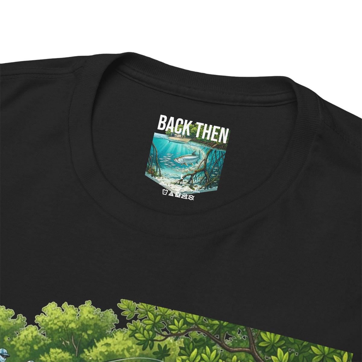 Fishing T-Shirt — "Back-Bay Rebel" Mangrove Born Graphic Tee