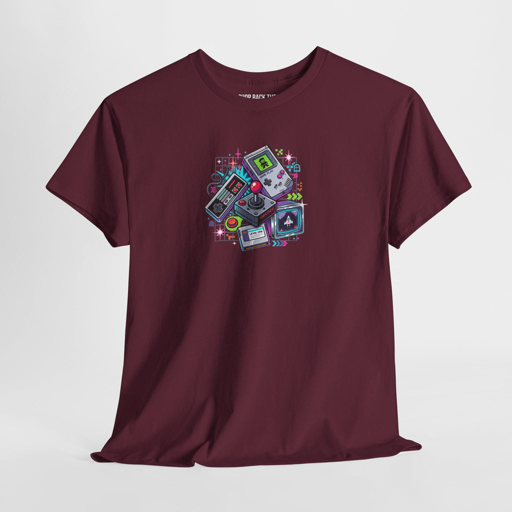 Retro Gaming Tee – Vintage Handheld Consoles Graphic Shirt