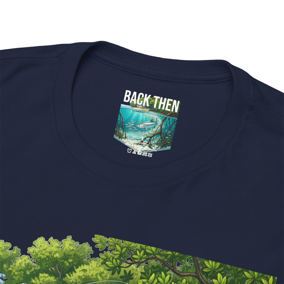 Fishing T-Shirt — "Back-Bay Rebel" Mangrove Born Graphic Tee