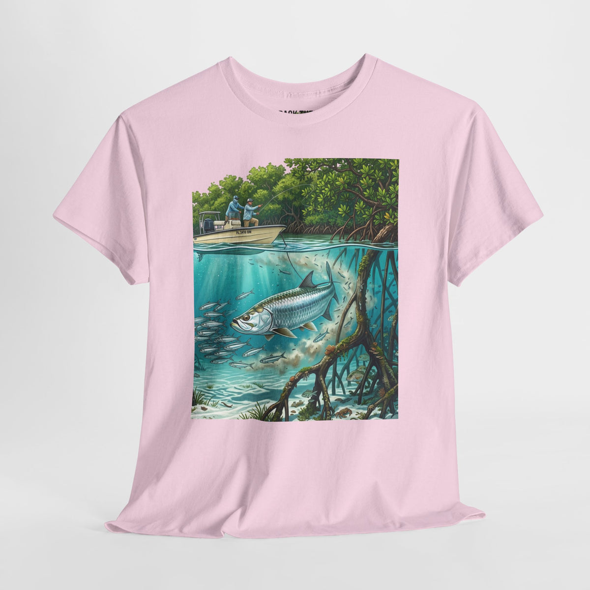 Fishing T-Shirt — "Back-Bay Rebel" Mangrove Born Graphic Tee