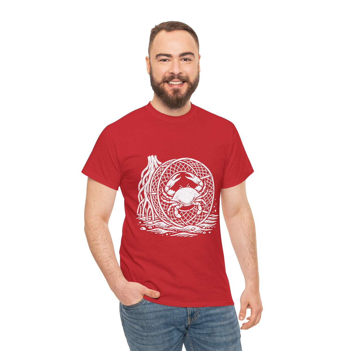 Crab Crew Graphic Tee — "Hauling Rebels Blue Crab Crew" Cotton T-Shirt