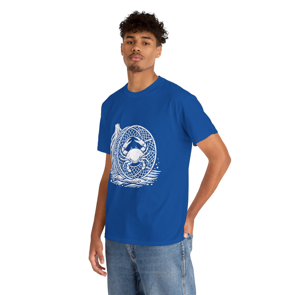 Crab Crew Graphic Tee — "Hauling Rebels Blue Crab Crew" Cotton T-Shirt