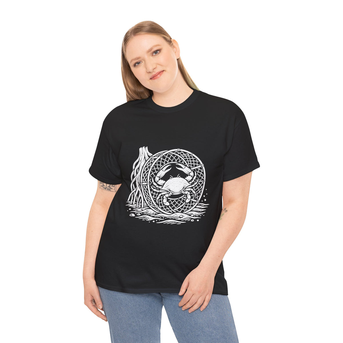 Crab Crew Graphic Tee — "Hauling Rebels Blue Crab Crew" Cotton T-Shirt