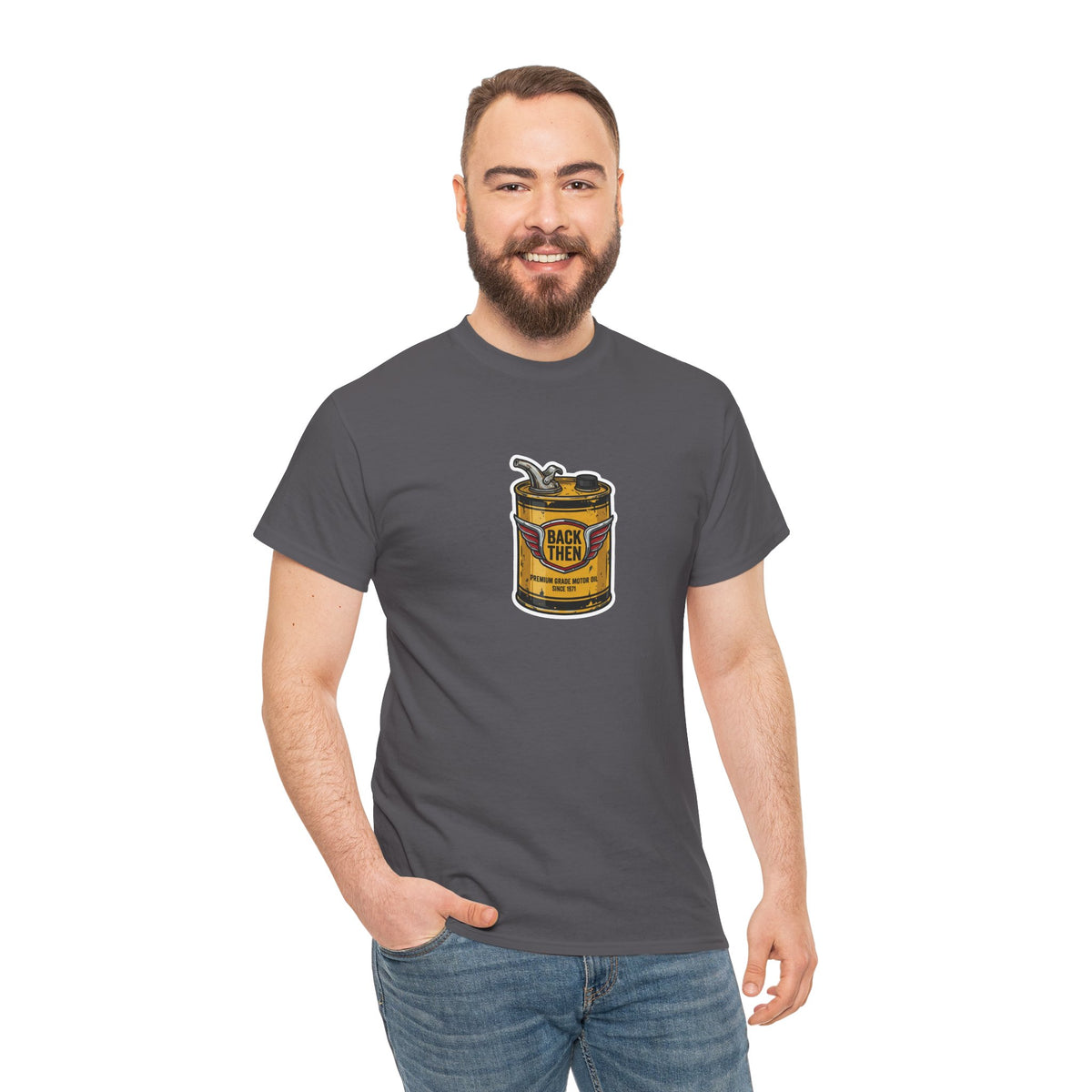 Vintage 'Back Then' Oil Can Graphic Tee