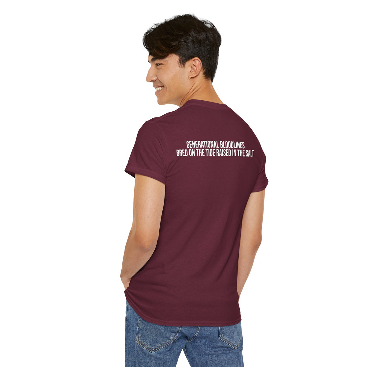 Fishing Family Tee — 'Generational Bloodlines, Bred on the Tide, Raised in the Salt' Graphic