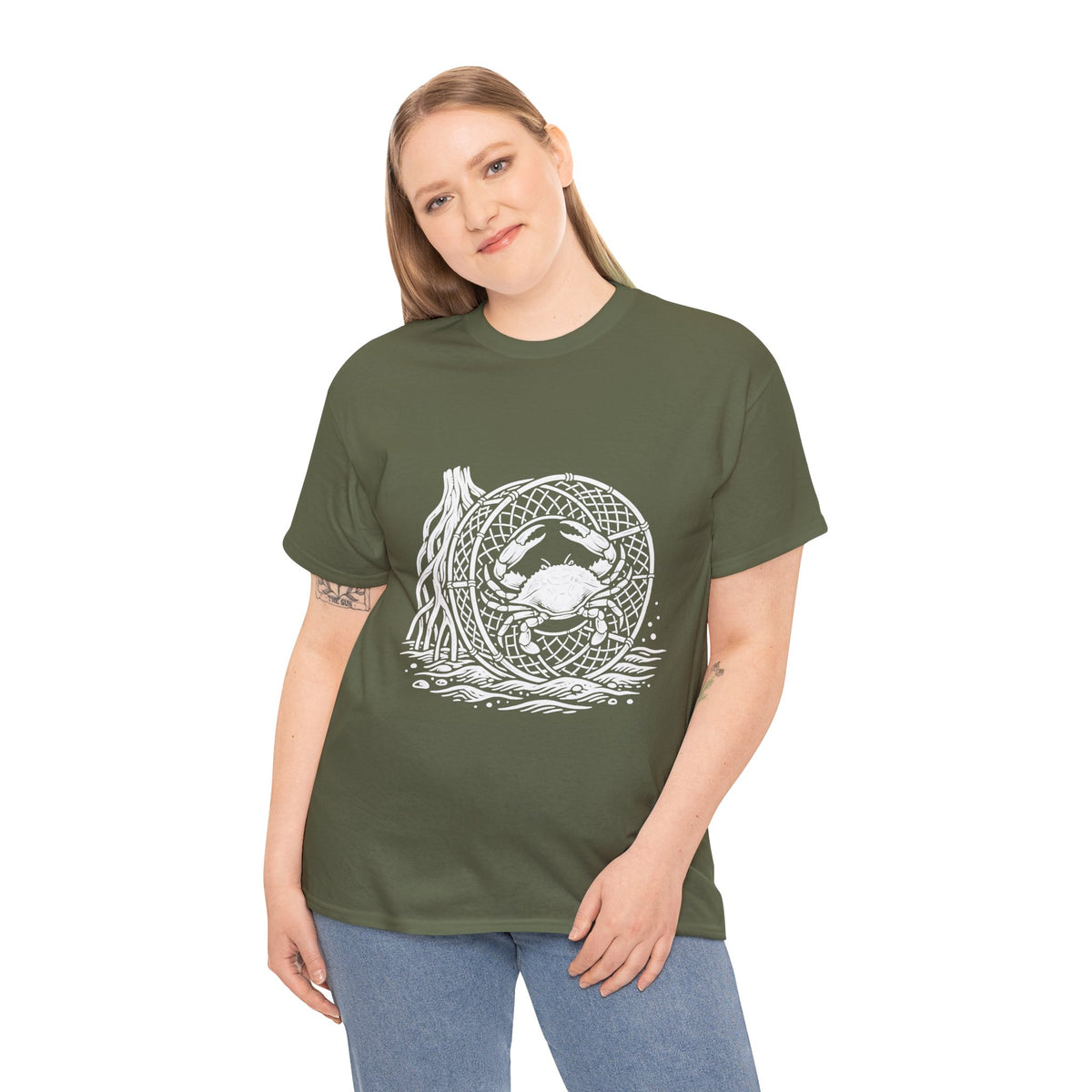 Crab Crew Graphic Tee — "Hauling Rebels Blue Crab Crew" Cotton T-Shirt