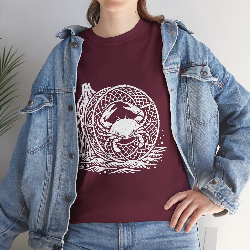 Crab Crew Graphic Tee — "Hauling Rebels Blue Crab Crew" Cotton T-Shirt