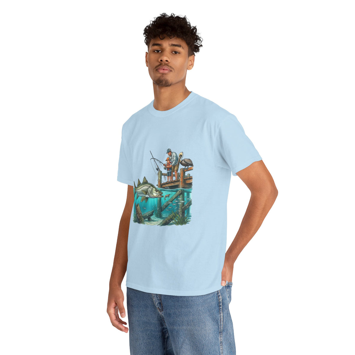 Fishing Pier Graphic Tee — "Bred on the Tide Raised in the Salt"