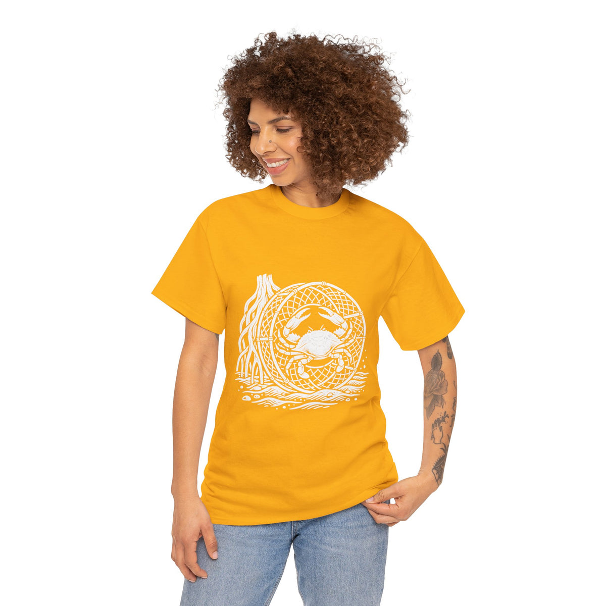 Crab Crew Graphic Tee — "Hauling Rebels Blue Crab Crew" Cotton T-Shirt