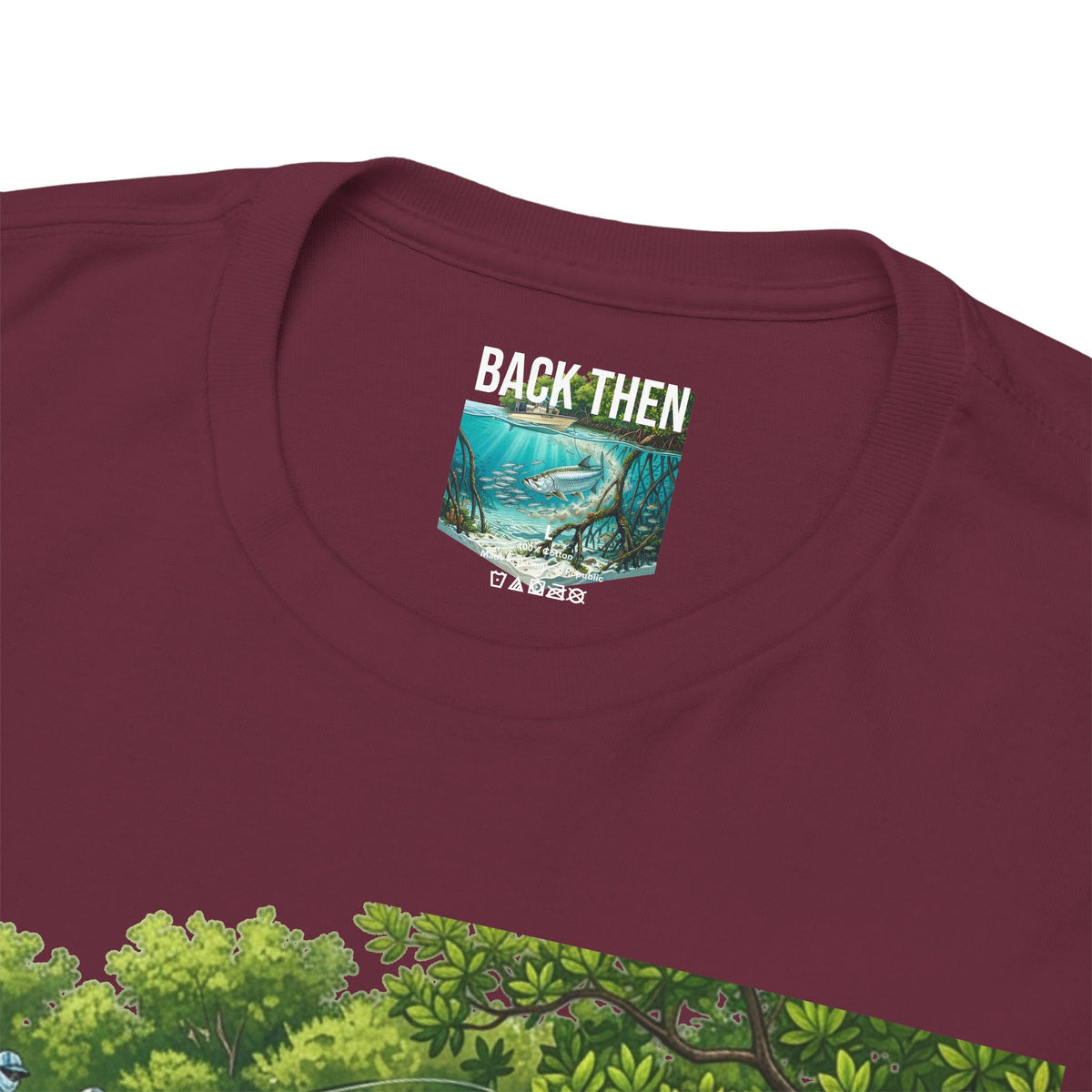 Fishing T-Shirt — "Back-Bay Rebel" Mangrove Born Graphic Tee