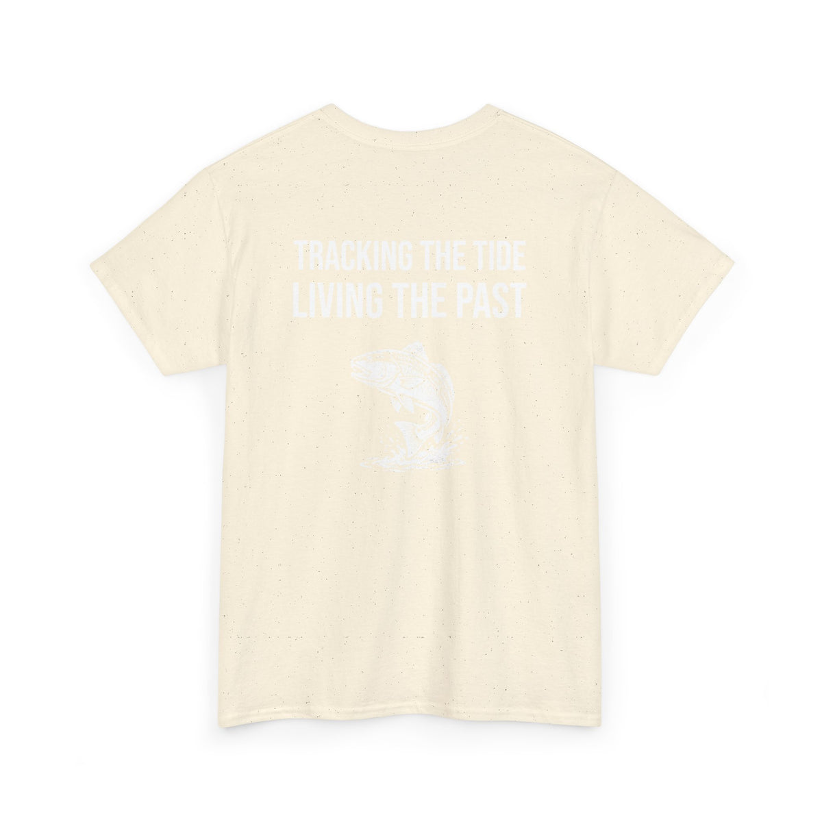 Fishing Tee — "Tracking the Tide, Living the Past" Graphic Shirt