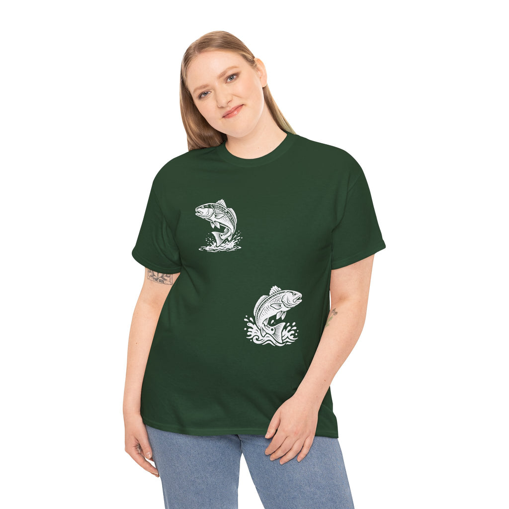 Go Track a Redfish Tee — Fishing Graphic T-Shirt with 'The Apps Are Tracking You' Slogan