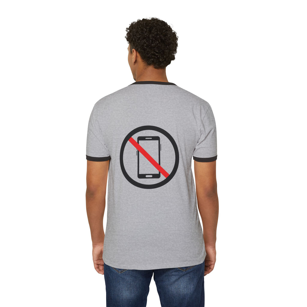 Ringer T-Shirt "I Miss The Days When The Only Thing Vibrating..." – No Phone Graphic