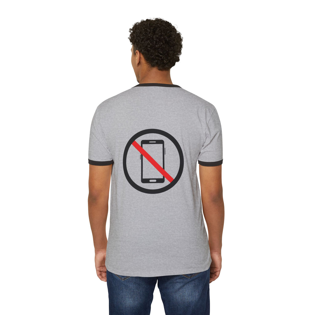 Ringer T-Shirt "I Miss The Days When The Only Thing Vibrating..." – No Phone Graphic