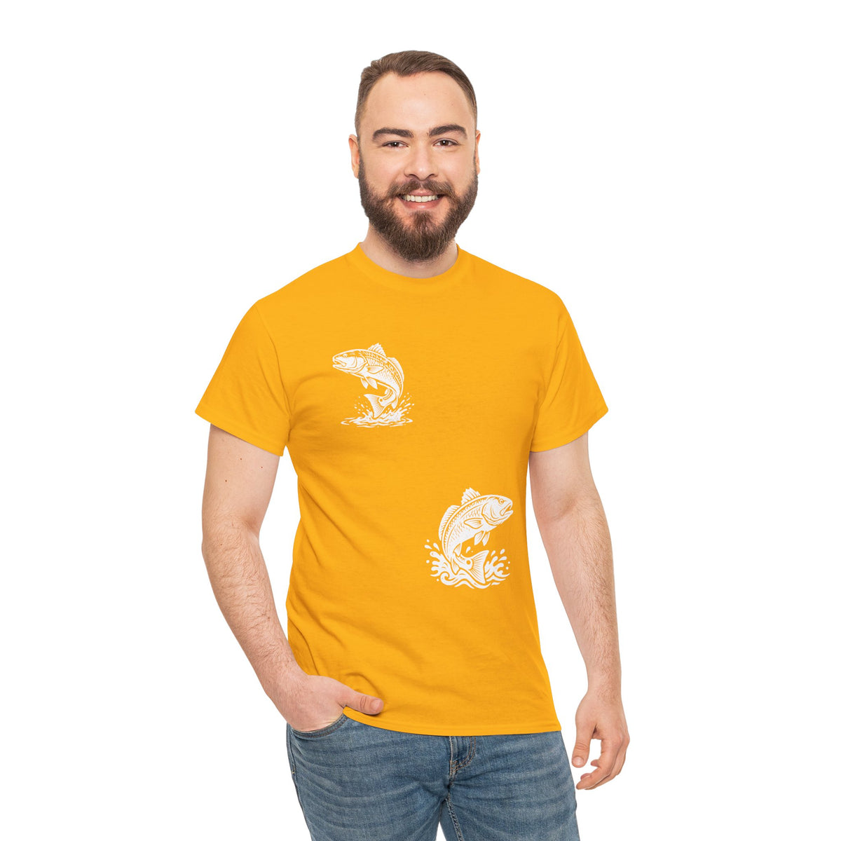 Go Track a Redfish Tee — Fishing Graphic T-Shirt with 'The Apps Are Tracking You' Slogan