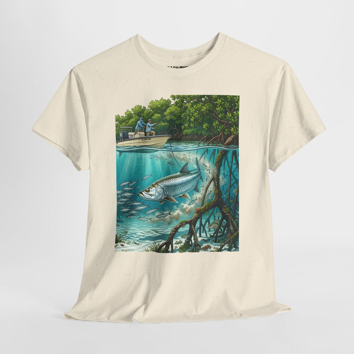 Fishing T-Shirt — "Back-Bay Rebel" Mangrove Born Graphic Tee