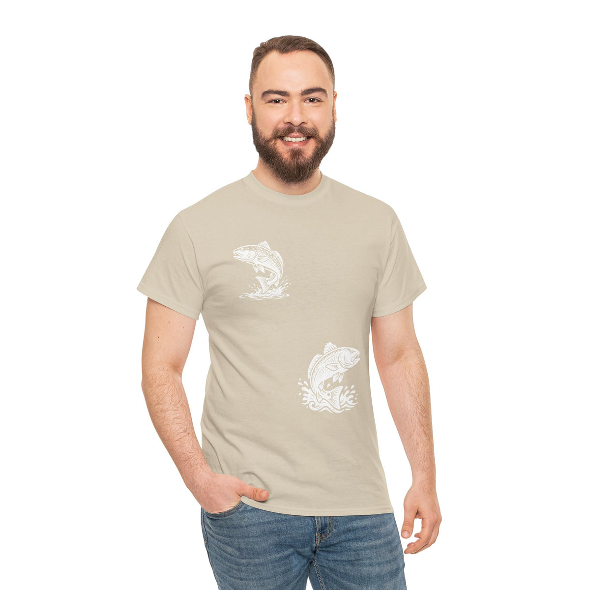 Go Track a Redfish Tee — Fishing Graphic T-Shirt with 'The Apps Are Tracking You' Slogan