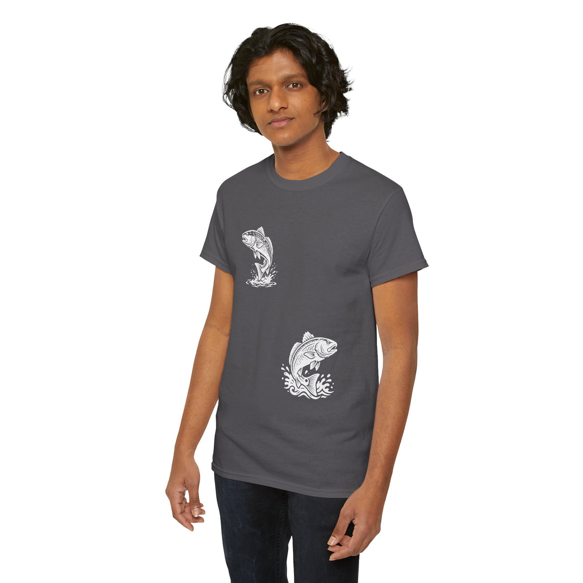 Go Track a Redfish Tee — Fishing Graphic T-Shirt with 'The Apps Are Tracking You' Slogan