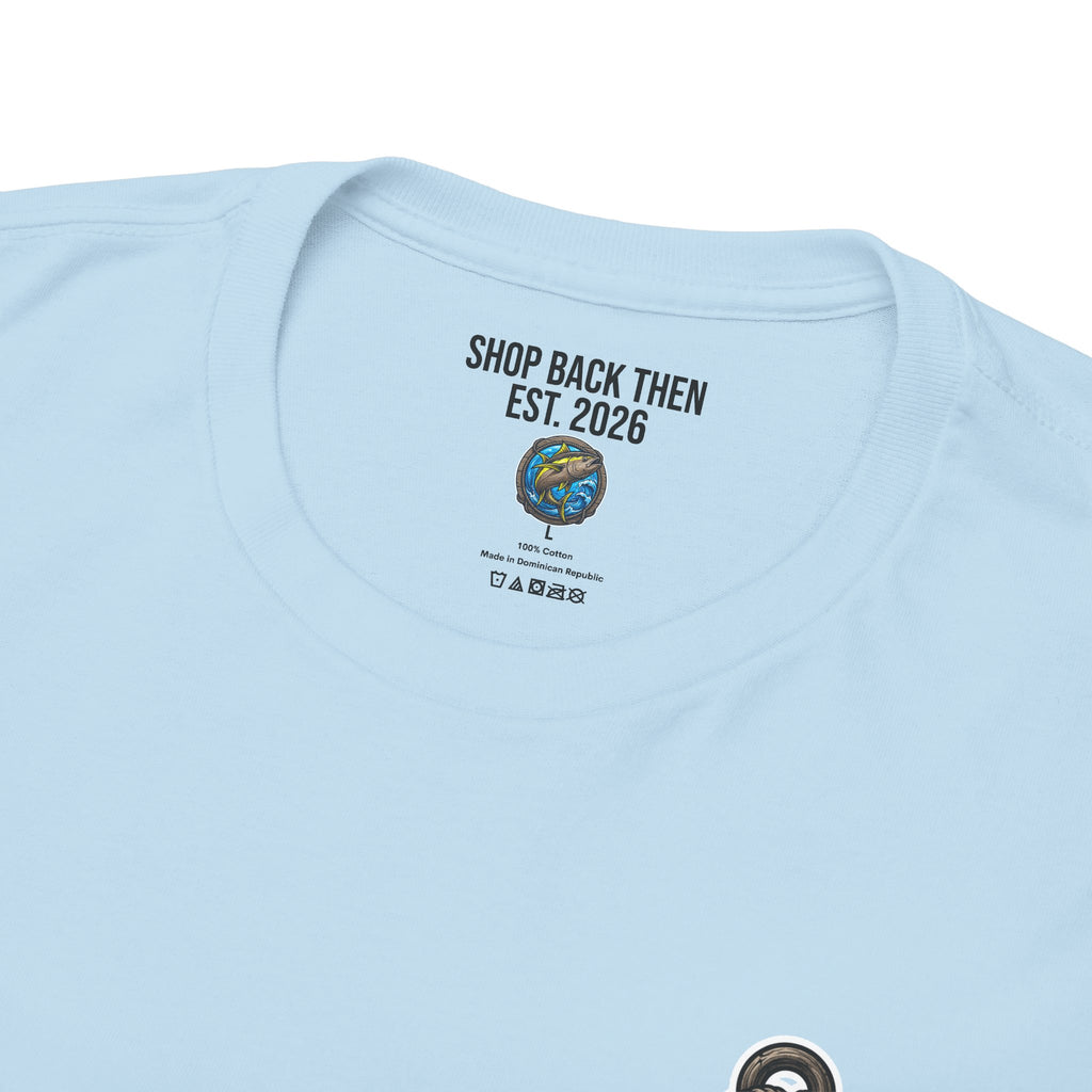 T-Shirt — Nautical Tuna Fishing Tee (Anchor Chest Logo, Back Marlin Graphic)