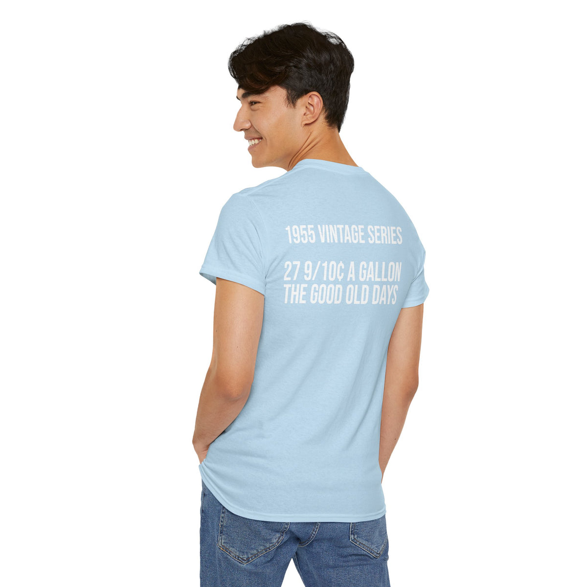 Vintage Gas Pump T‑Shirt — 1955 Retro Fuel Station Tee