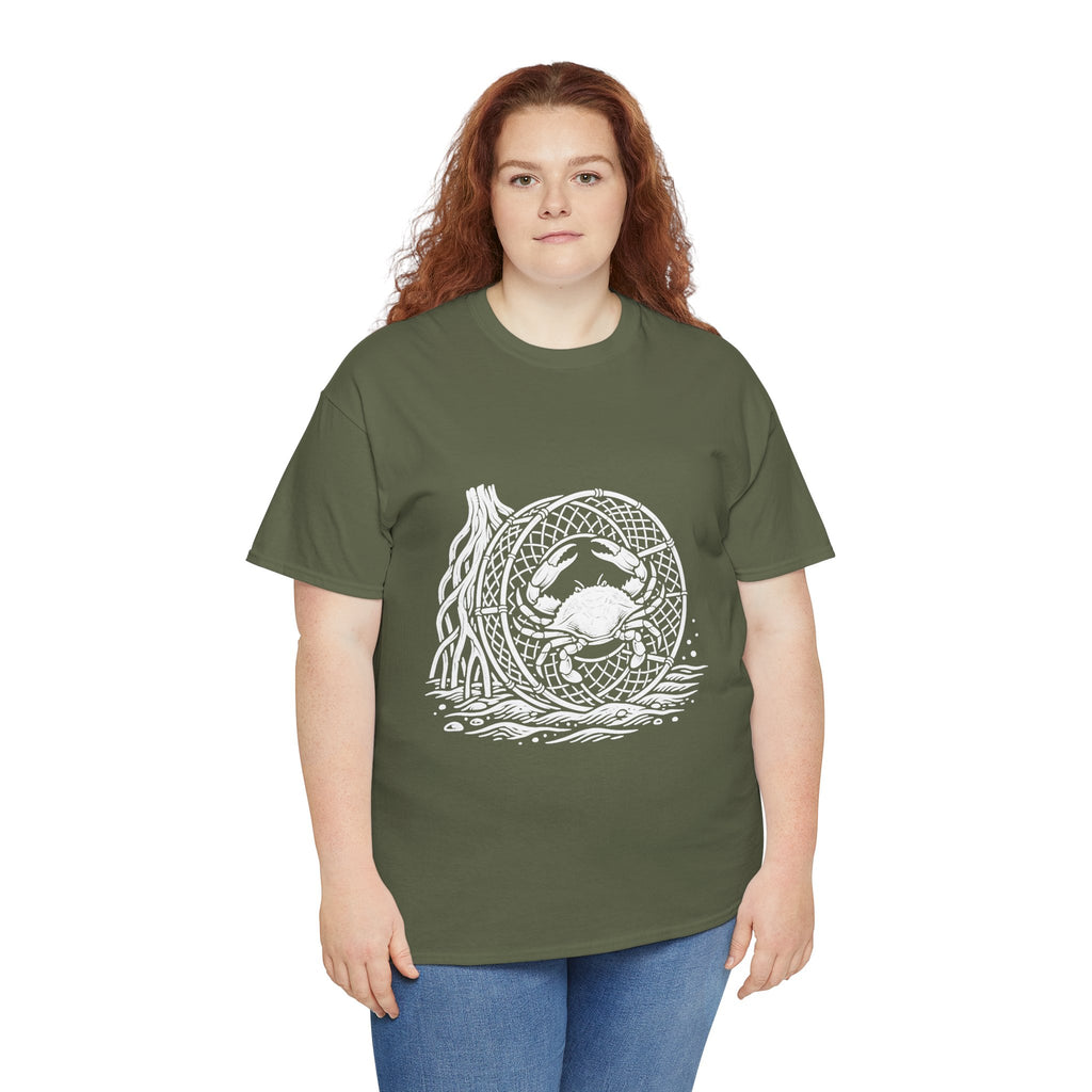 Crab Crew Graphic Tee — "Hauling Rebels Blue Crab Crew" Cotton T-Shirt