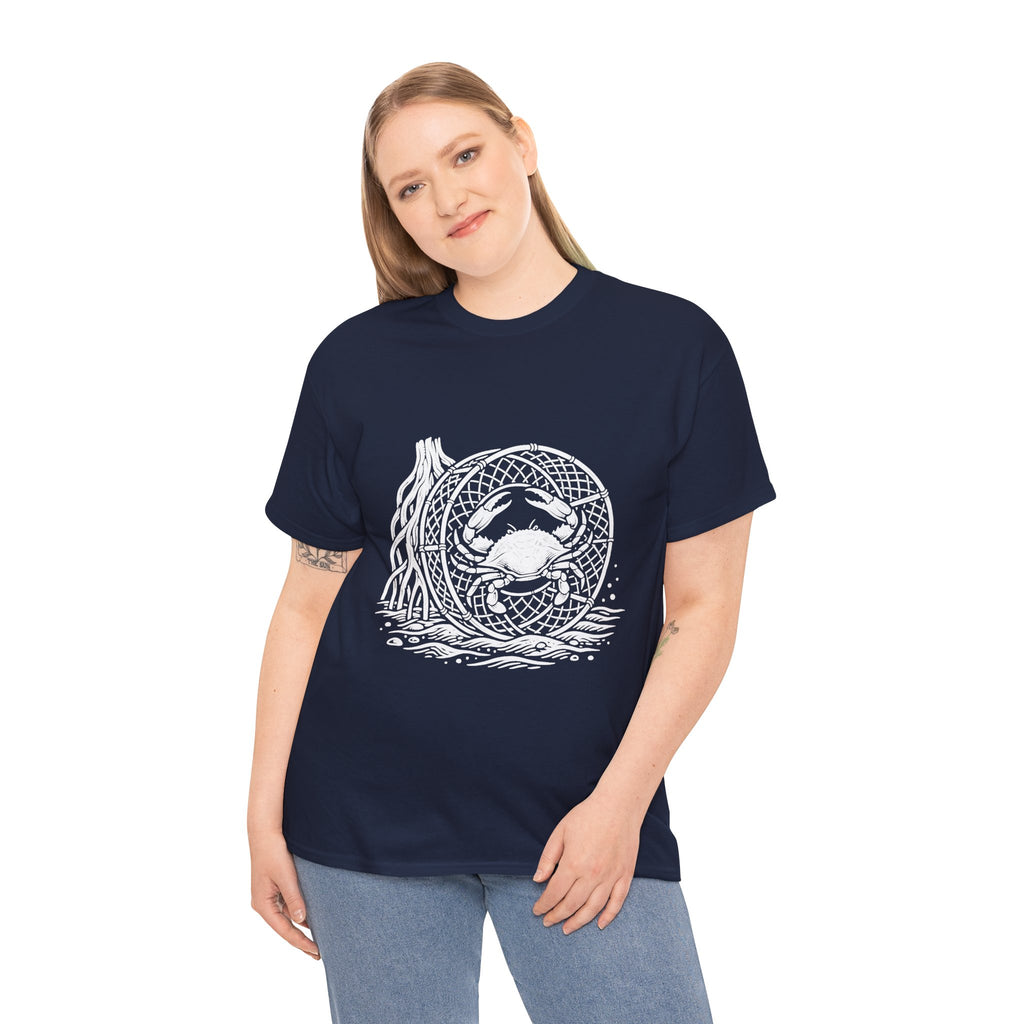 Crab Crew Graphic Tee — "Hauling Rebels Blue Crab Crew" Cotton T-Shirt