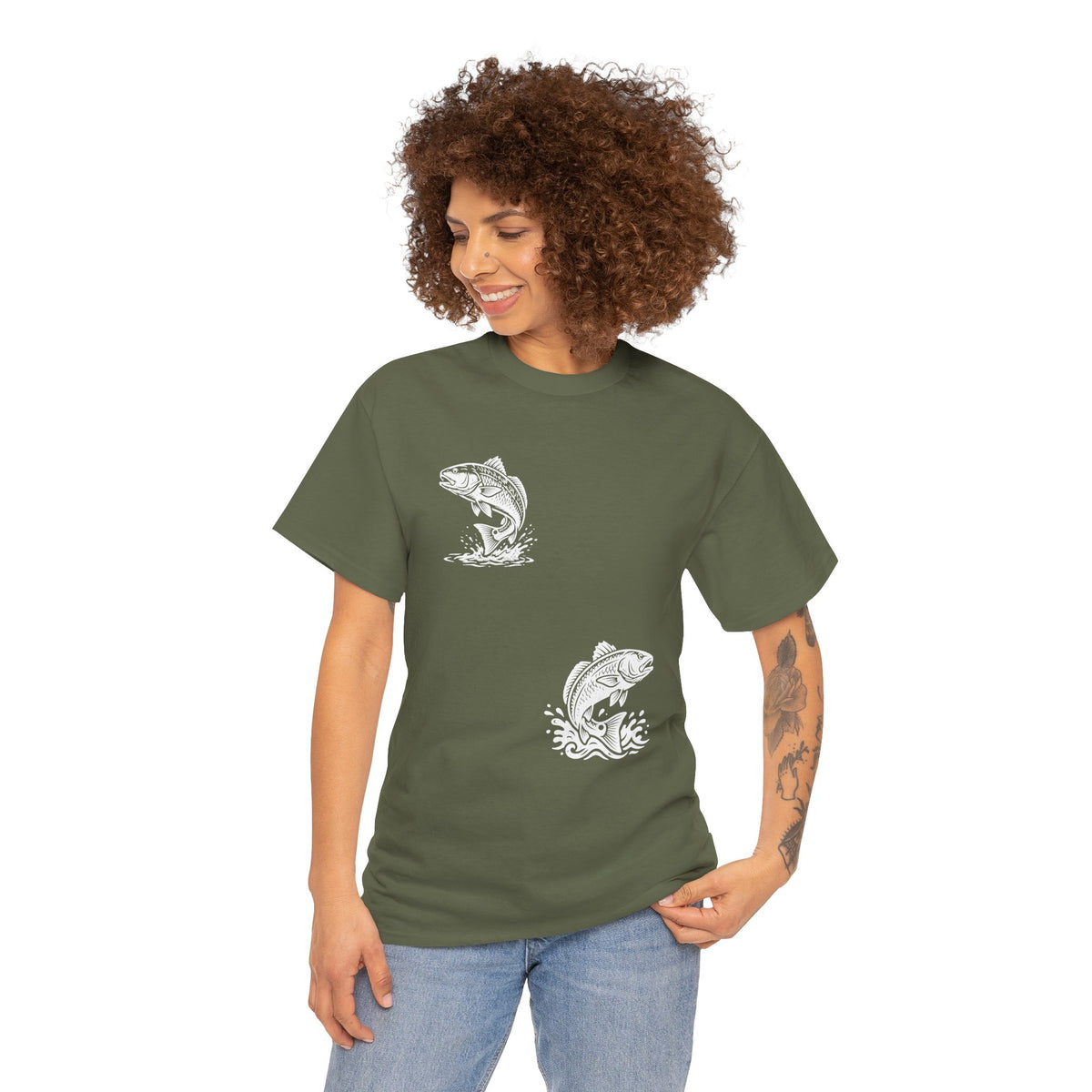 Go Track a Redfish Tee — Fishing Graphic T-Shirt with 'The Apps Are Tracking You' Slogan