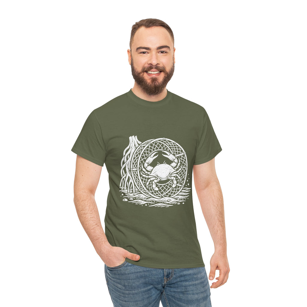 Crab Crew Graphic Tee — "Hauling Rebels Blue Crab Crew" Cotton T-Shirt