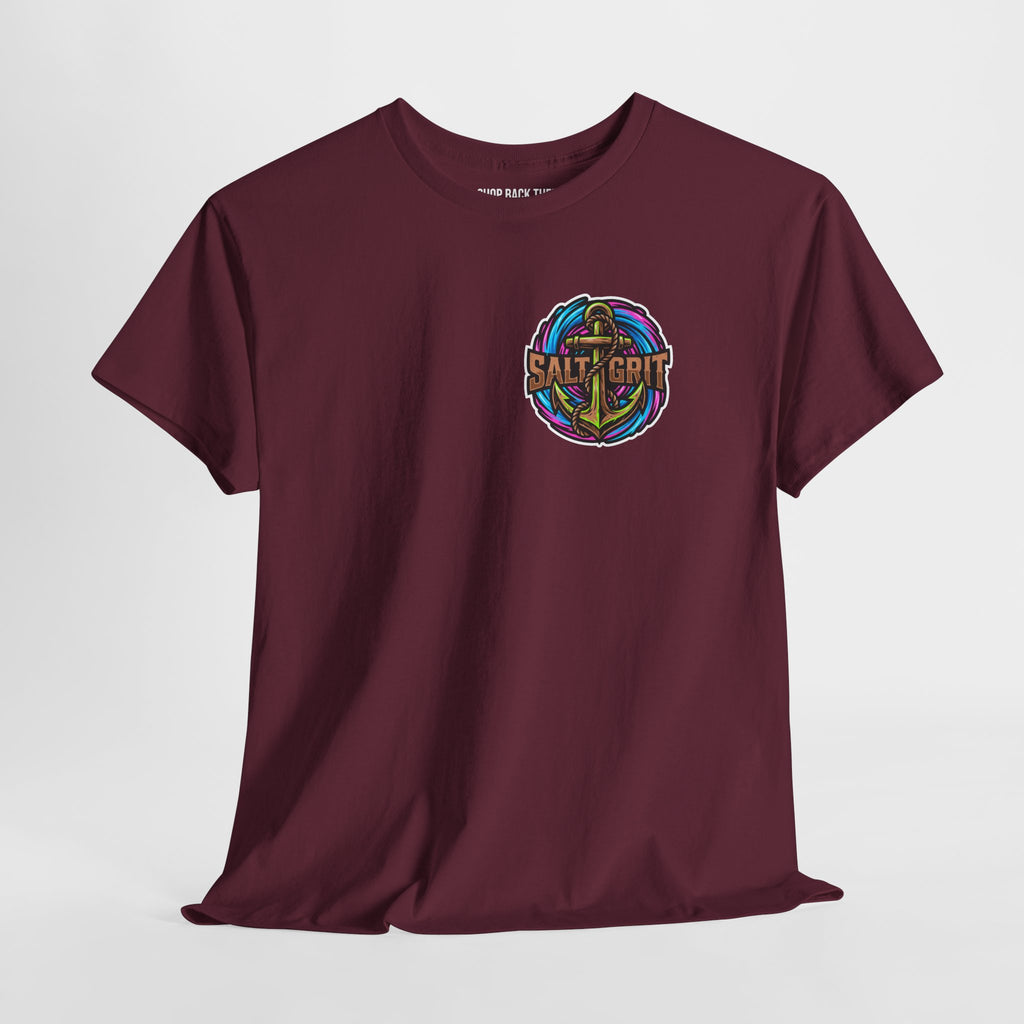 Flounder Wave T‑Shirt — 'Salt + Grit' Coastal Fishing Graphic Tee