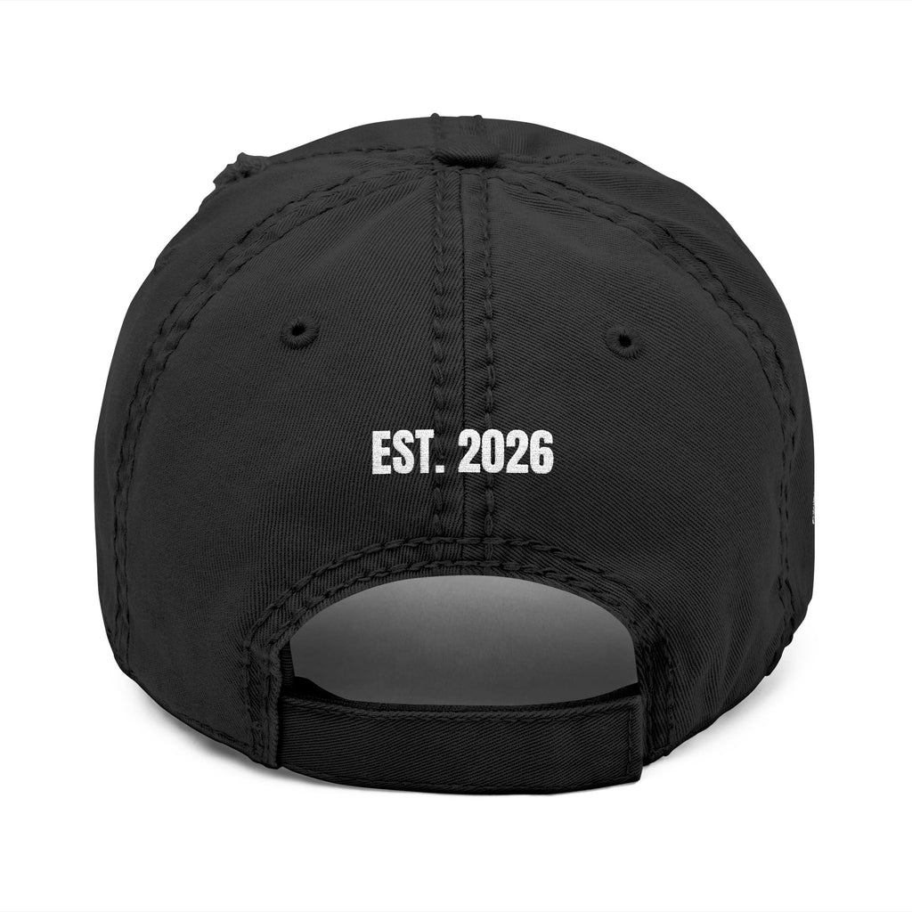 Distressed Dad Hat — "Fueling the System, Draining the Pockets" Embroidered Cap (Est. 2026)