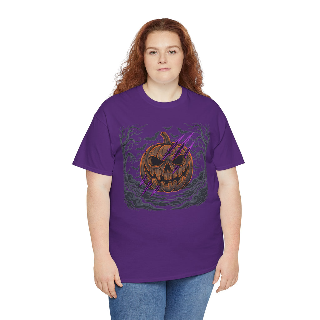 Jack-O'-Lantern Horror Tee — Creepy Pumpkin Gothic Halloween Shirt