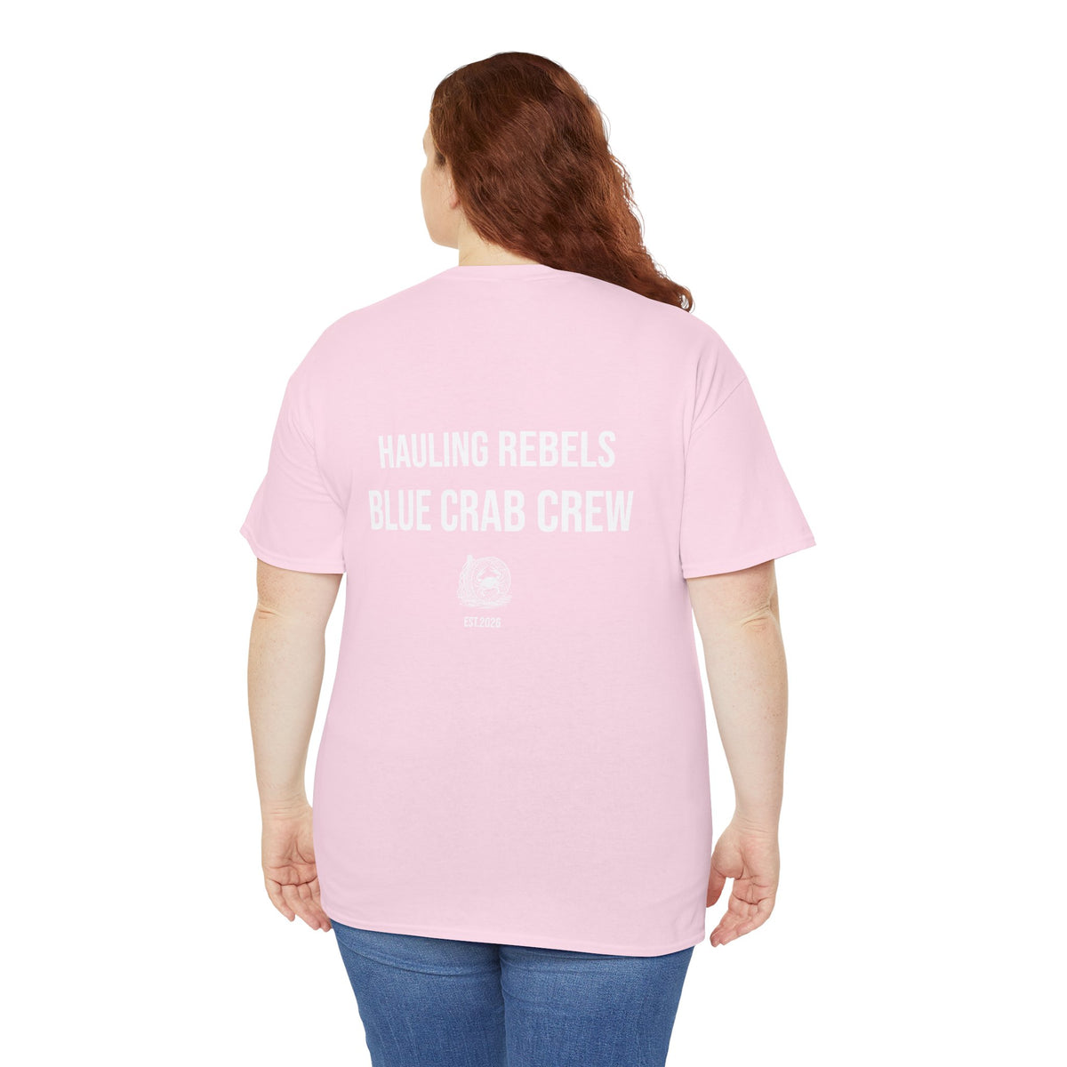 Crab Crew Graphic Tee — "Hauling Rebels Blue Crab Crew" Cotton T-Shirt