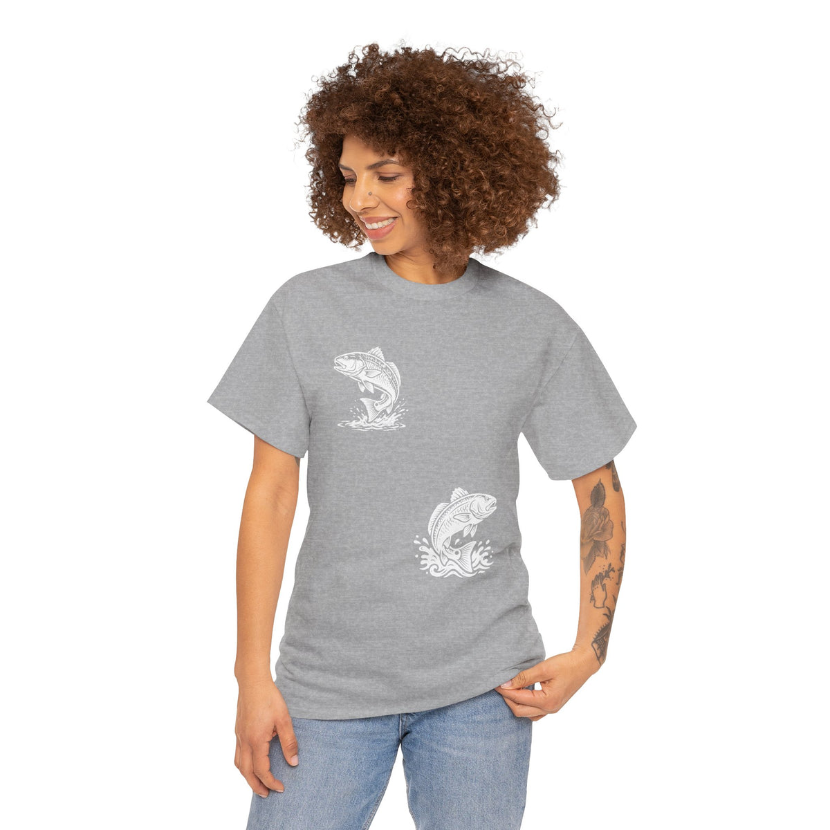 Go Track a Redfish Tee — Fishing Graphic T-Shirt with 'The Apps Are Tracking You' Slogan