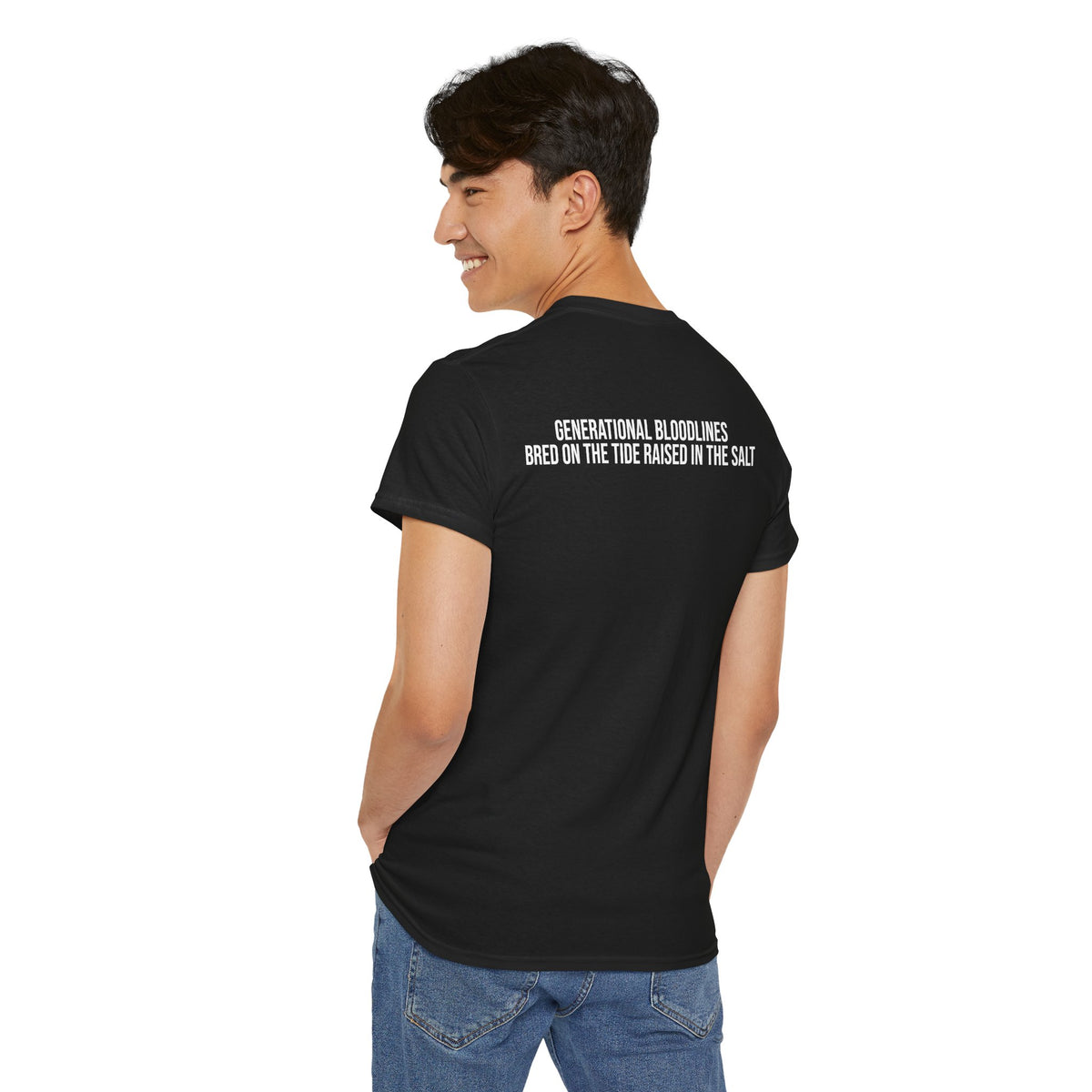 Fishing Family Tee — 'Generational Bloodlines, Bred on the Tide, Raised in the Salt' Graphic