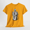 Vintage Gas Pump T-Shirt — “1975 Vintage Series: 36 9/10 A Gallon” Retro Fuel Tee
