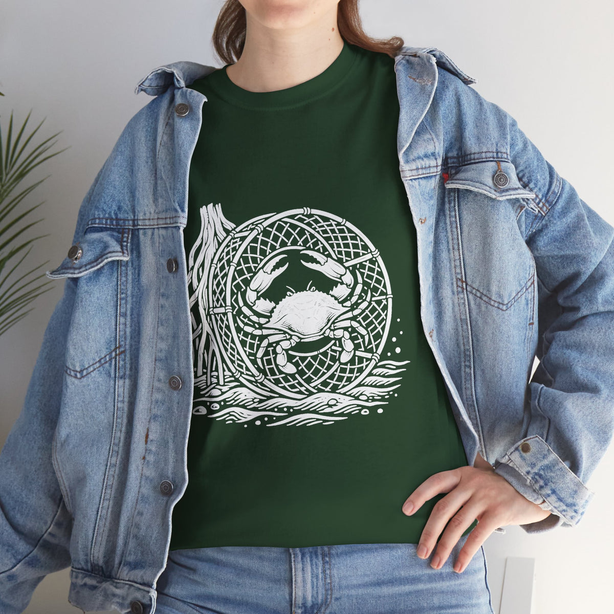 Crab Crew Graphic Tee — "Hauling Rebels Blue Crab Crew" Cotton T-Shirt