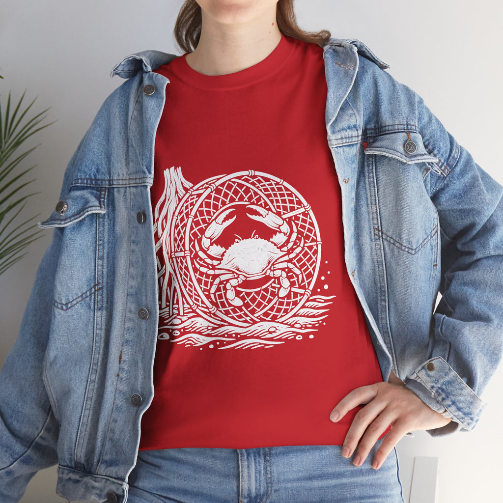 Crab Crew Graphic Tee — "Hauling Rebels Blue Crab Crew" Cotton T-Shirt