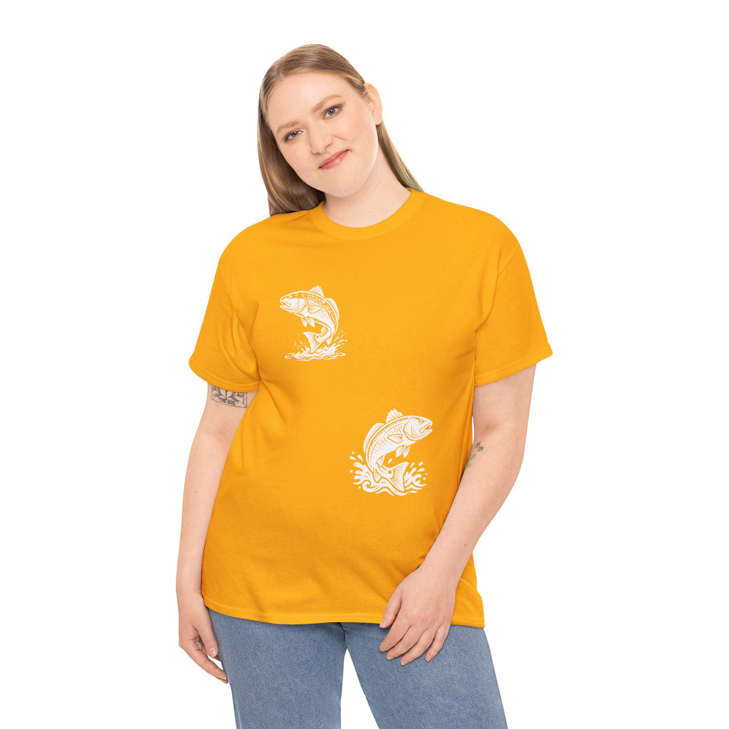 Go Track a Redfish Tee — Fishing Graphic T-Shirt with 'The Apps Are Tracking You' Slogan