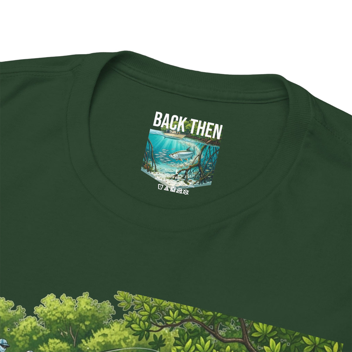 Fishing T-Shirt — "Back-Bay Rebel" Mangrove Born Graphic Tee
