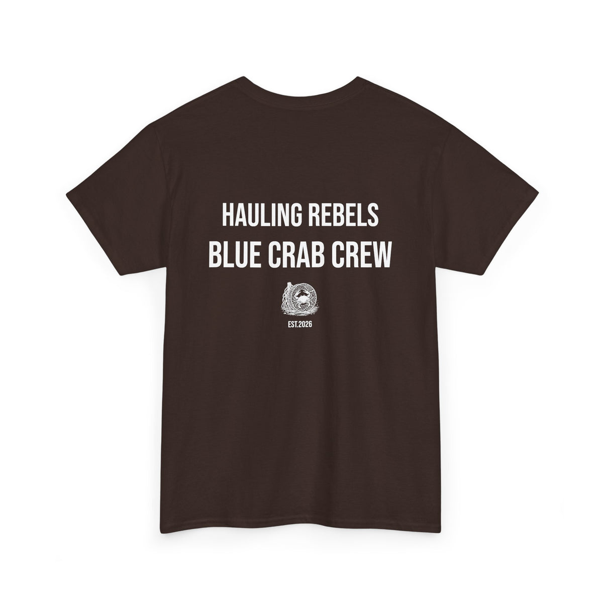Crab Crew Graphic Tee — "Hauling Rebels Blue Crab Crew" Cotton T-Shirt