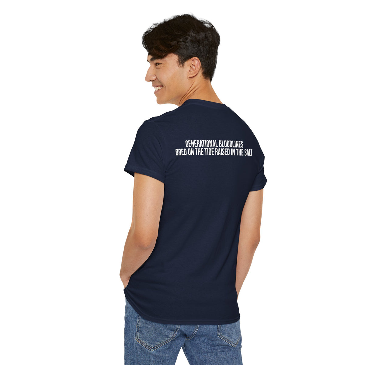 Fishing Family Tee — 'Generational Bloodlines, Bred on the Tide, Raised in the Salt' Graphic
