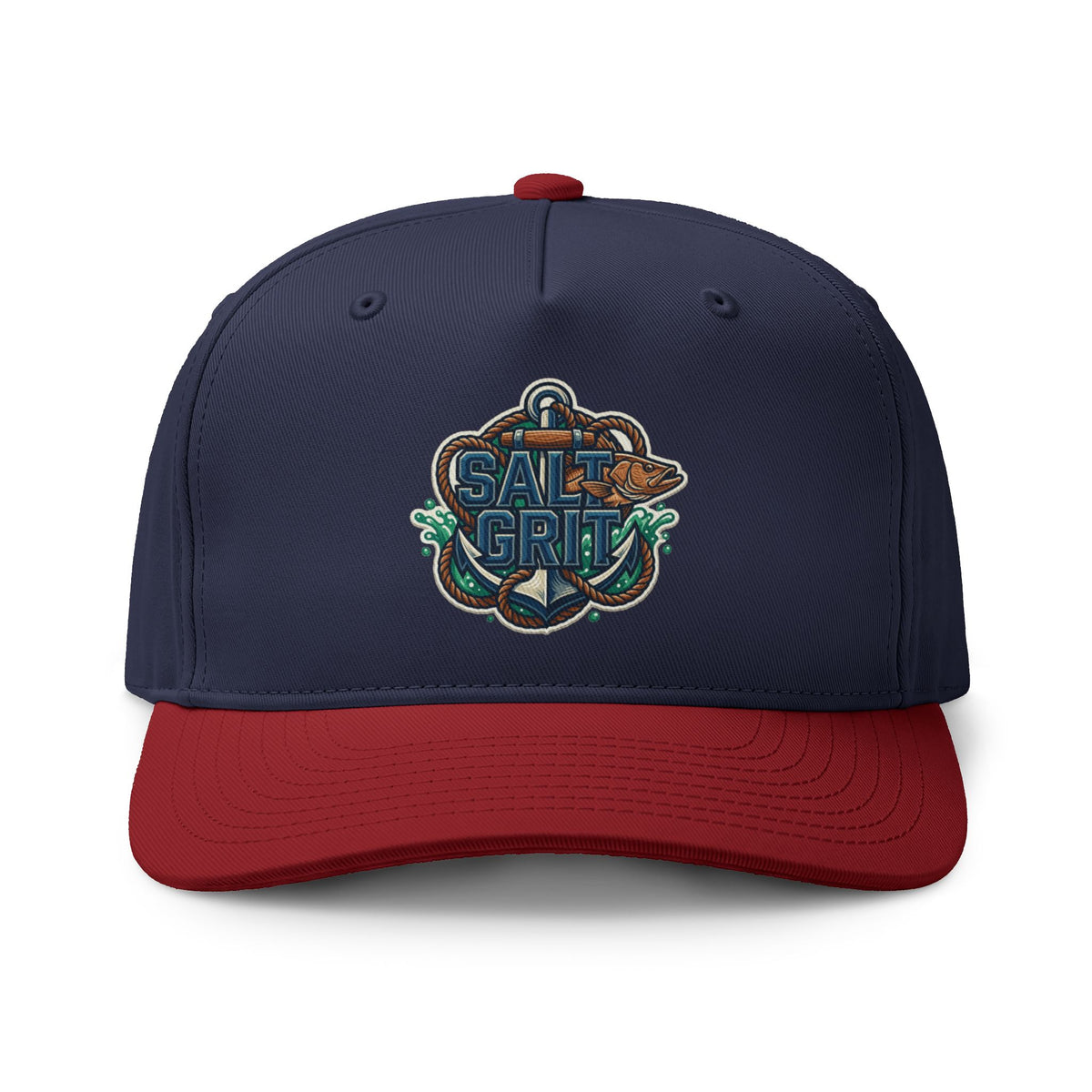Salt & Grit Two-Tone Cap — Nautical Anchor Embroidered Trucker Hat