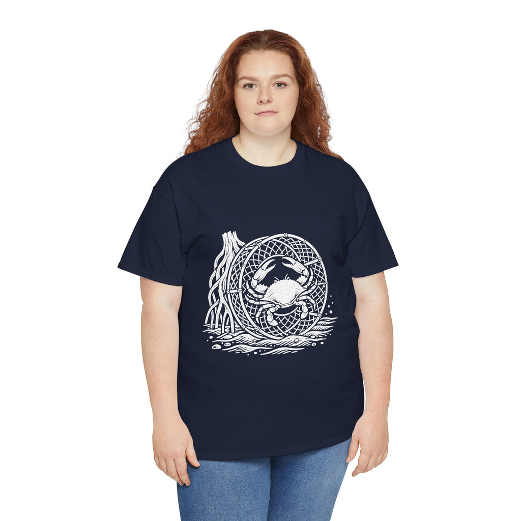 Crab Crew Graphic Tee — "Hauling Rebels Blue Crab Crew" Cotton T-Shirt