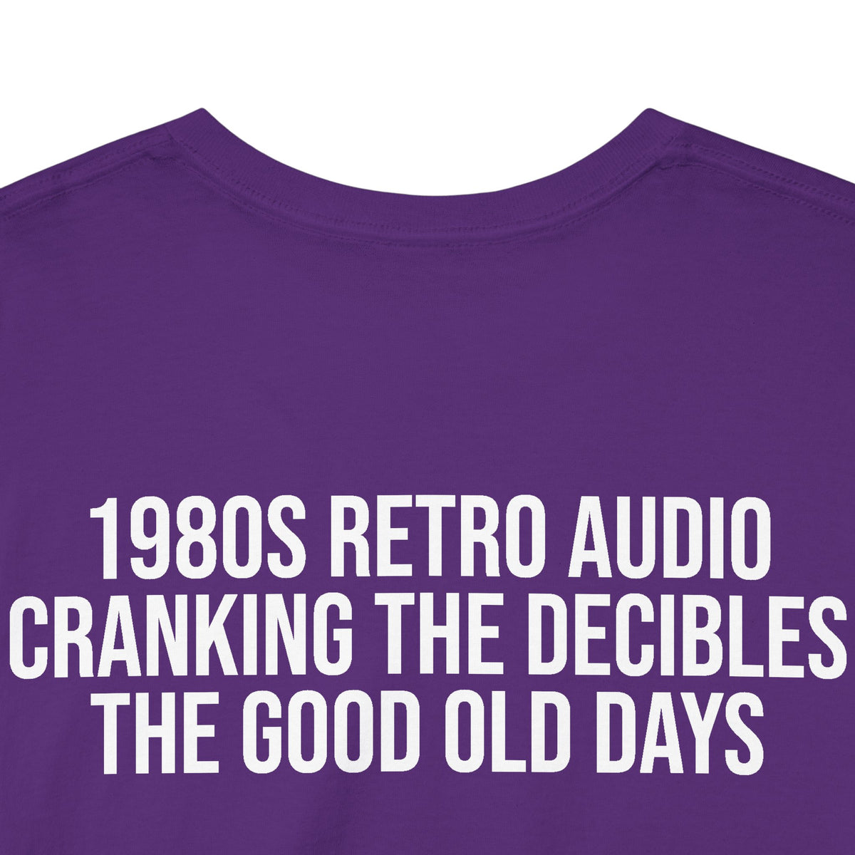 Retro Boombox T-Shirt — 1980s Audio "Cranking the Decibels" Graphic Tee