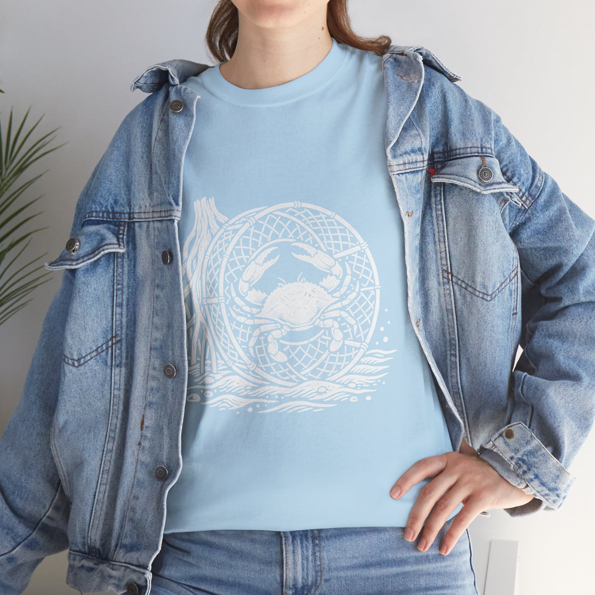 Crab Crew Graphic Tee — "Hauling Rebels Blue Crab Crew" Cotton T-Shirt