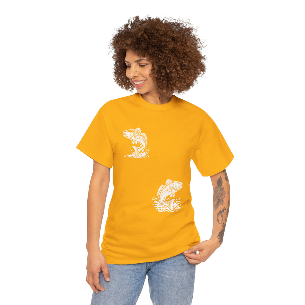Go Track a Redfish Tee — Fishing Graphic T-Shirt with 'The Apps Are Tracking You' Slogan