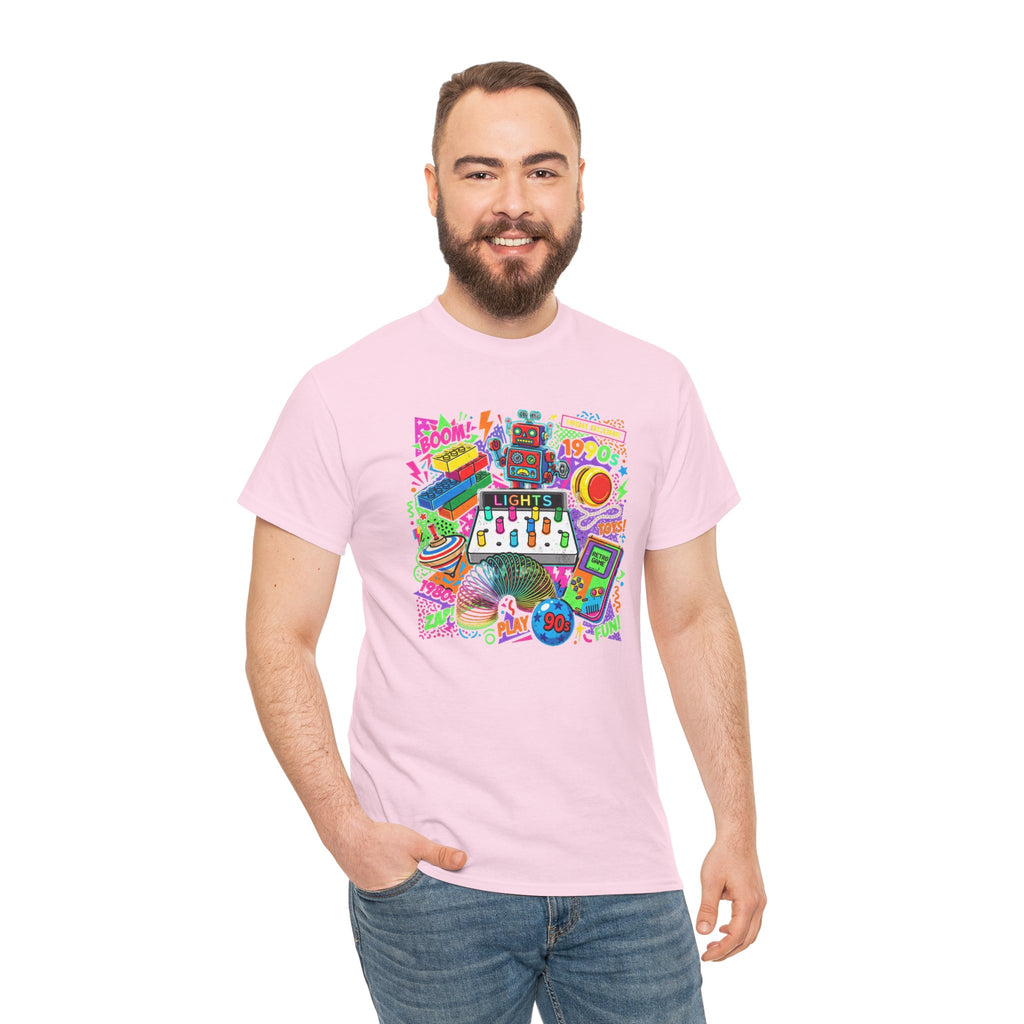 Retro Arcade Collage T‑Shirt — 80s Neon Gaming Nostalgia