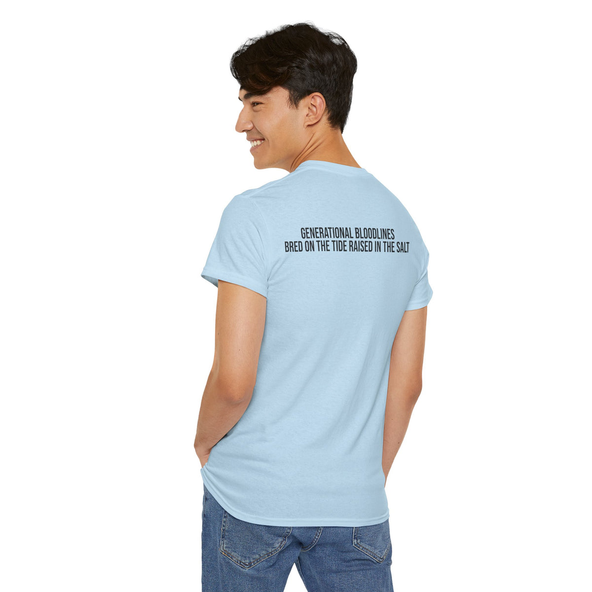 Fishing Family Tee — 'Generational Bloodlines, Bred on the Tide, Raised in the Salt' Graphic